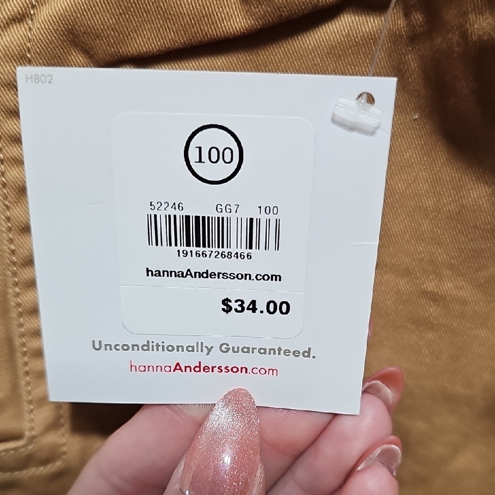 Hanna Andersson Tan Pants with White Drawstring - Picture 6 of 7
